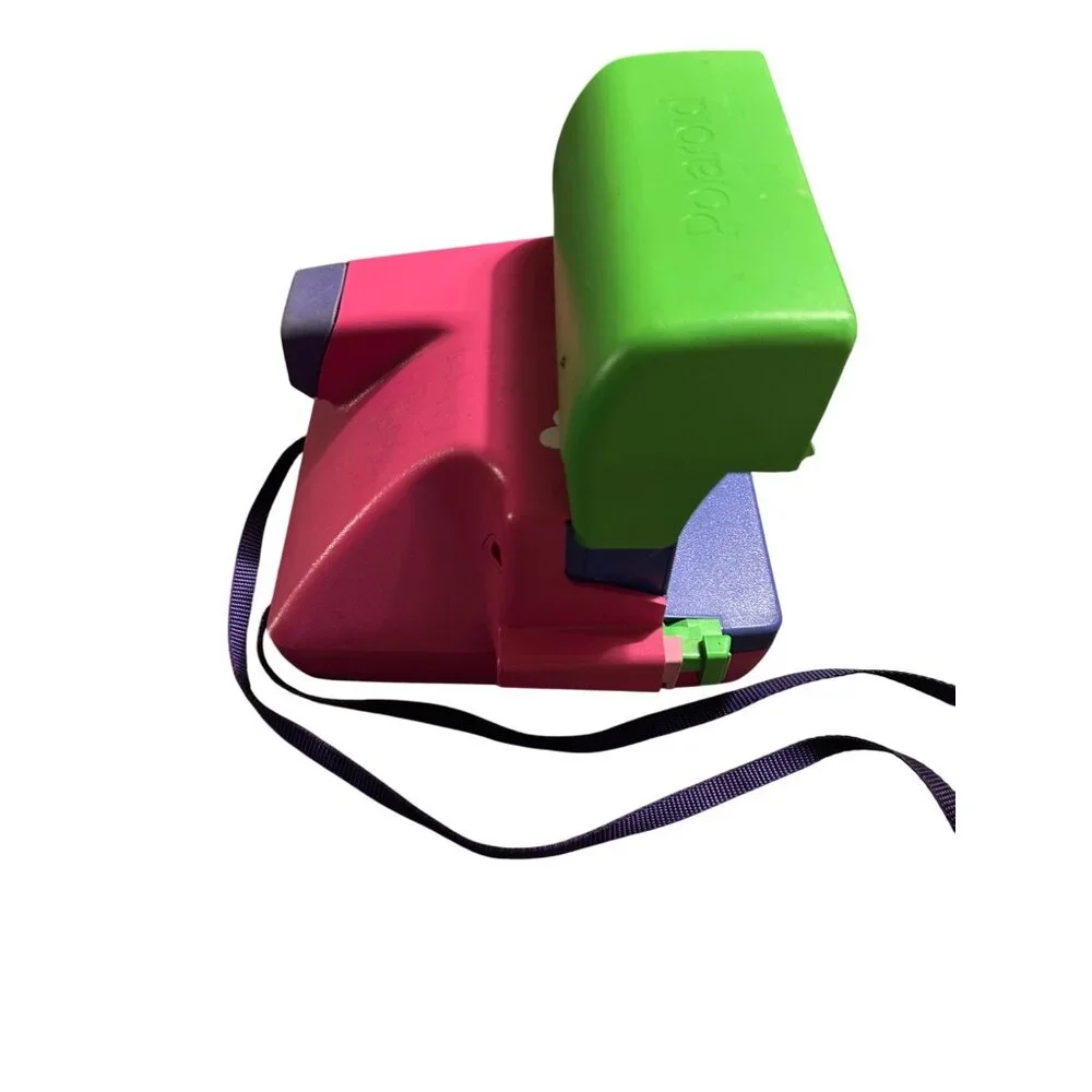 Barbie Polaroid Camera Pink Green Vintage 600 Instant Film Strap Retro Photograp - Picture 4 of 6